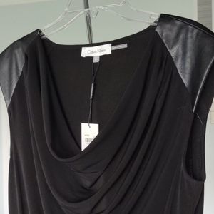 BNWT Calvin Klein leather cap top